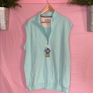 Green Boxy Relaxed Sleeveless Polo Top